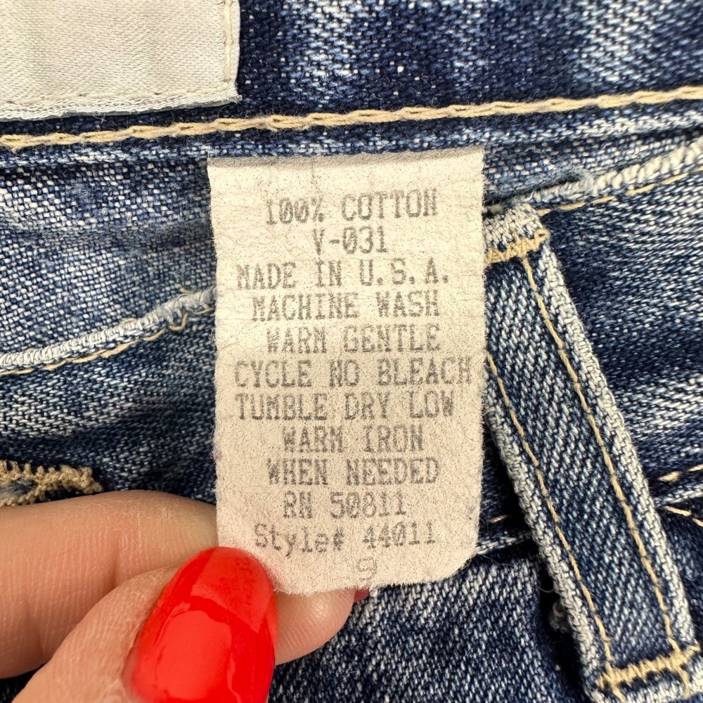 Vintage Anchor Blue Denim Capri's Pants Womens 9 Blue Jean Cropped Y2K 90s USA - Picture 4 of 9